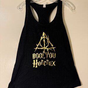 “Boo You Horcrux” Black Racerback Tank – Size Large